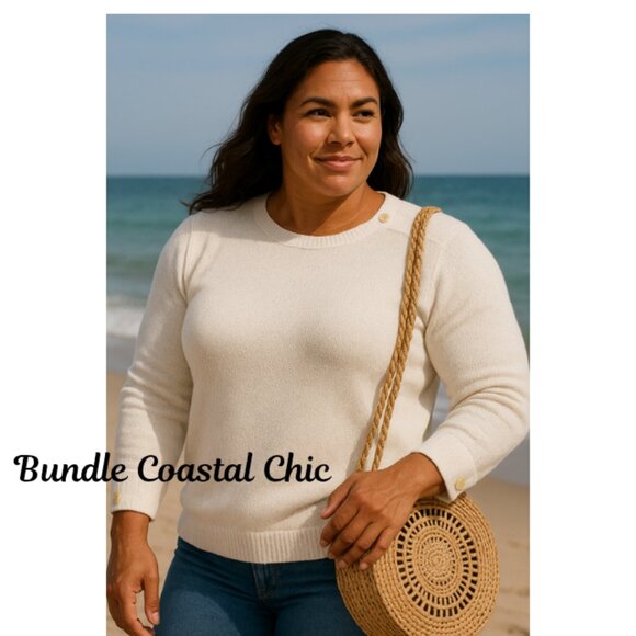 Rhythm Round Straw Bag Woven Rattan Shoulder Bag Boho Coastal Chic - Picture 16 of 16